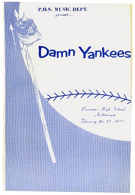 "Damn Yankees" Program cover, February 1977