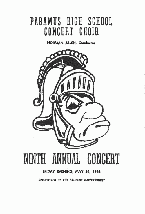 Spring Concert May 24, 1968-Program Cover